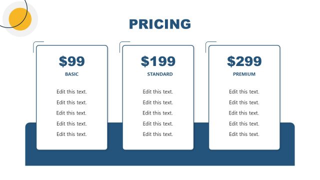 Editable Pricing Catalogue Slide Template