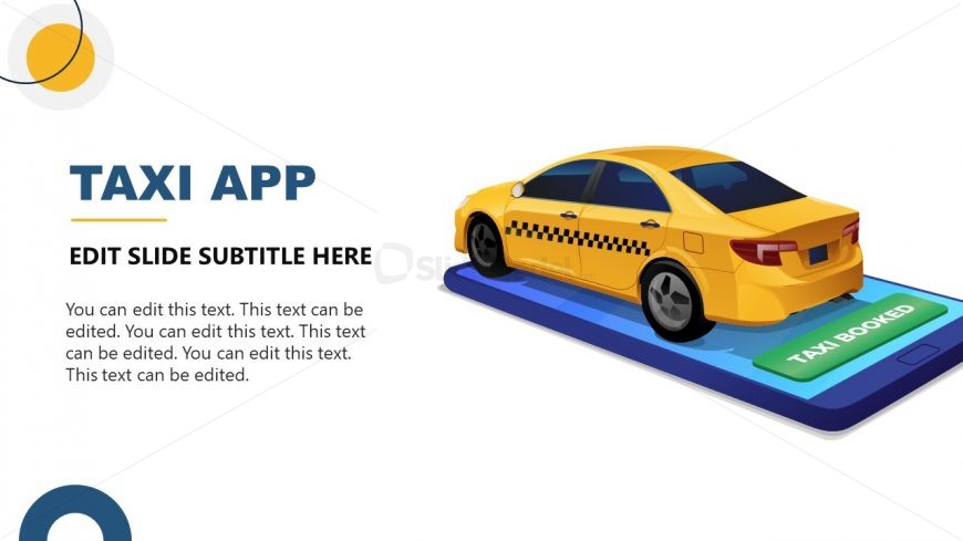Infographic Taxi Booking App Slide Template