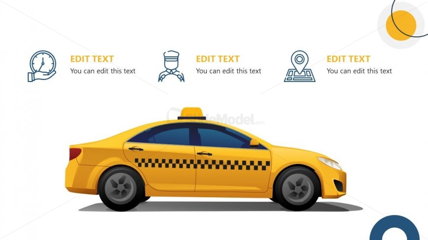 3-Step Taxi Booking Slide with Icons
