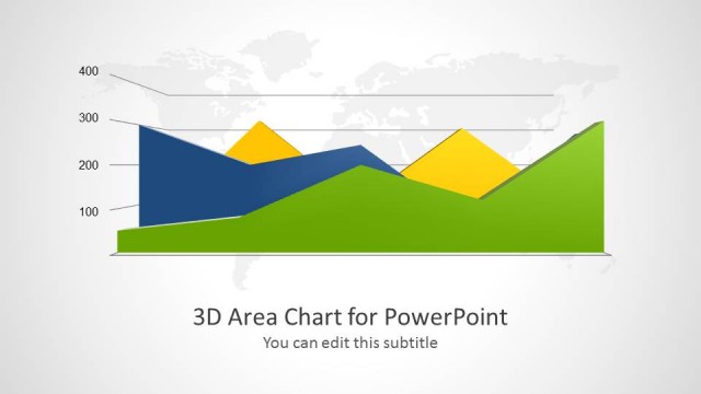 3D Area Chart for PowerPoint