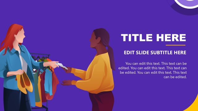 Human Characters Infographic Slides for Garage Sale Presentations