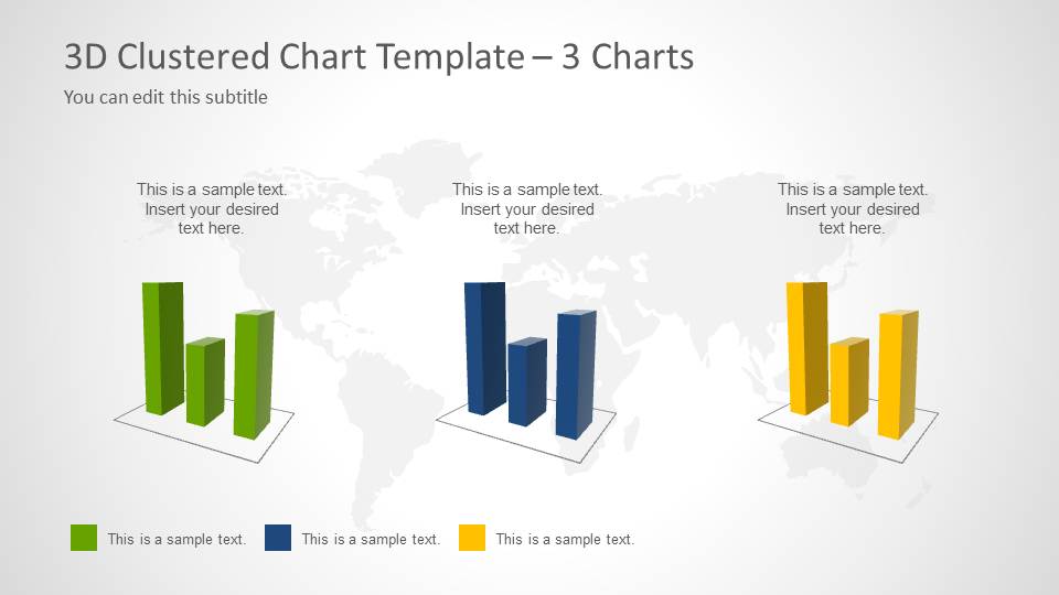 3d Clustered Chart Template For Powerpoint Slidemodel 6787