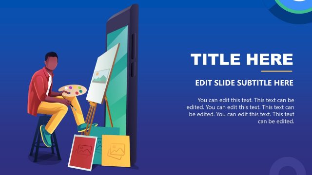 NFT Non-Fungible Tokens Slide with Designer Illustration