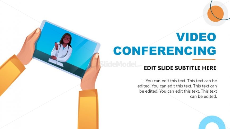 Editable Template Slide for Video Conferencing 