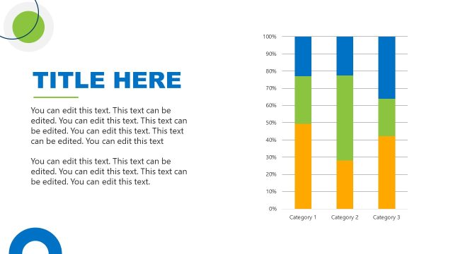 Green & Low Carbon Template – Column Chart Slide