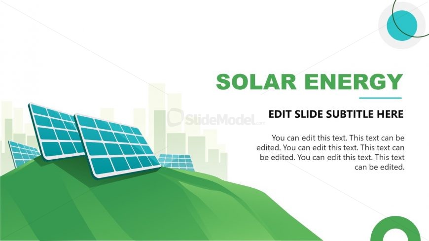 Solar Panel Diagram Slide PPT