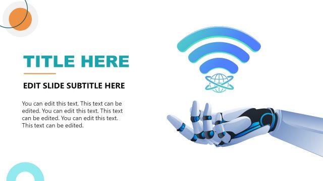 Robot Hand Slide for Digital Divide Concept