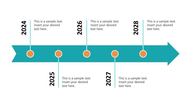 Horizontal Timeline Slide for Digital Divide Presentation