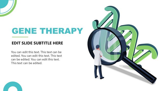Gene Therapy Slide – Genomic Sequencing Diagram Template