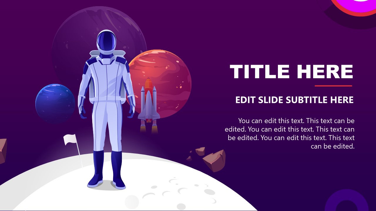 Editable Space Travel Industry Slide for PowerPoint