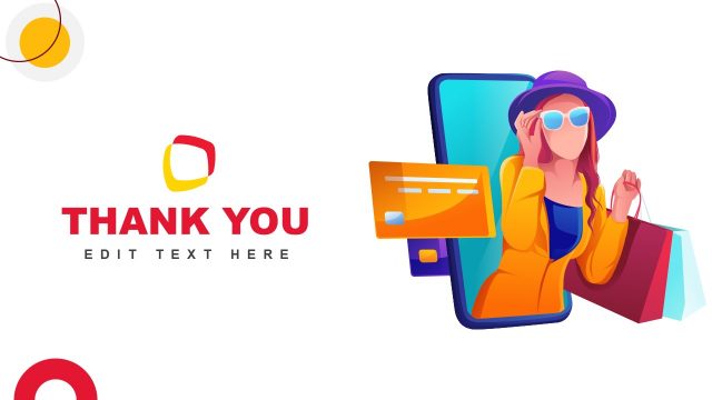 Thank You Slide for E-commerce PowerPoint Template