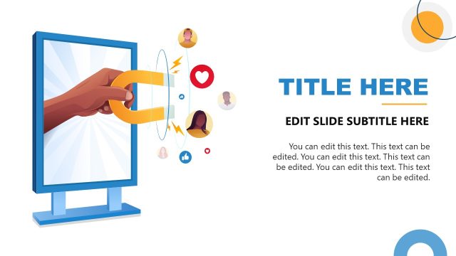 Digital Out of Home Advertising Slide with Magnet