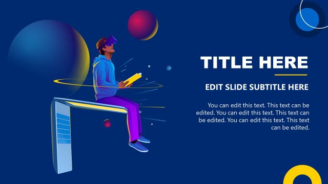 Human Illustration Slide Showing Virtual Reality