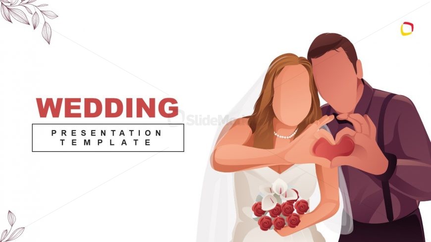 Title Slide of Wedding Presentation Template