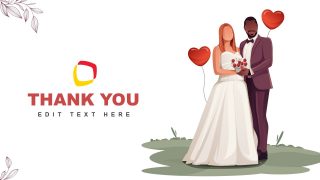 Thankyou Slide for PPT Presentation Wedding Template