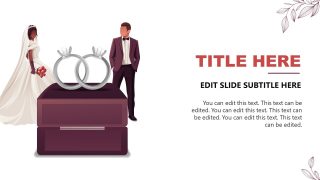 Presentation Slide Template of Wedding Rings