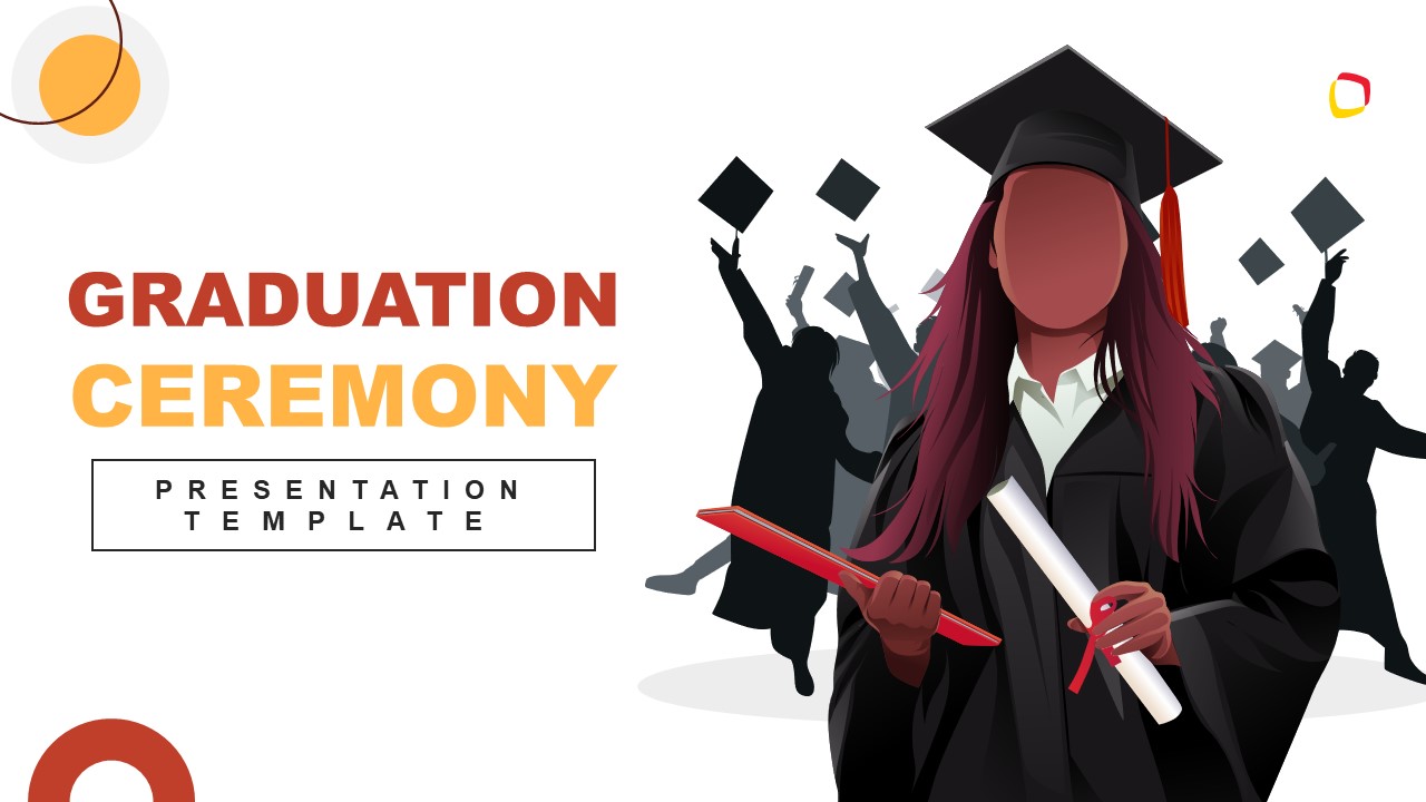 Cover Slide Template for Graduation Ceremony Presentation 