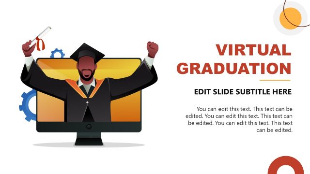 Virtual Graduation Infographic PPT Slide