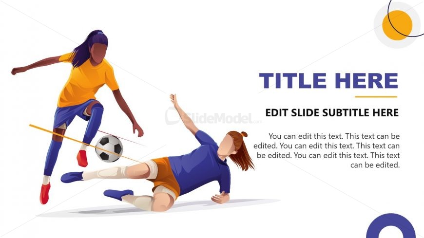 Soccer Playing Scene PowerPoint Slide