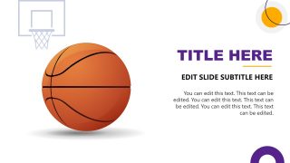 Slide Template with Basketball Visual