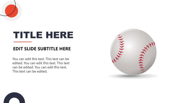 Ball Structure Slide for Baseball PowerPoint Template