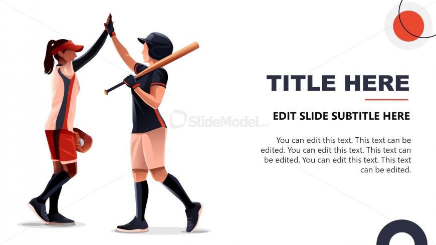 Players Slide - PowerPoint Illustration for Baseball Template