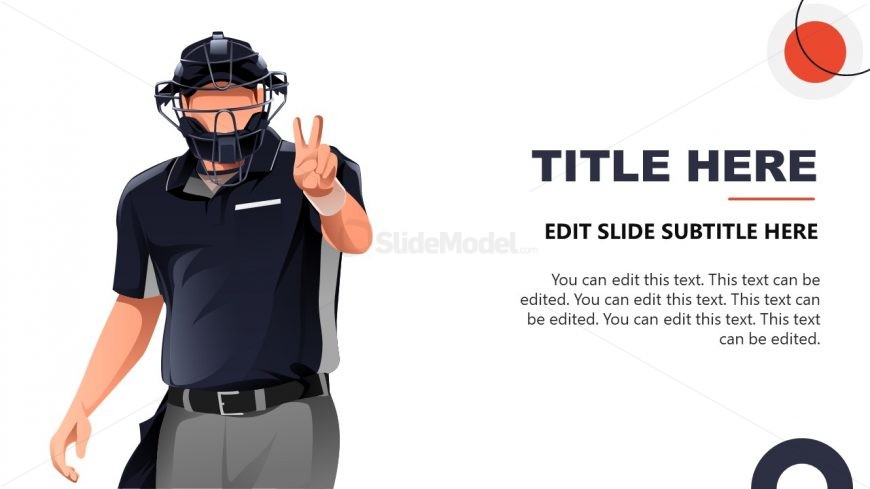 PowerPoint Template Slide of Umpire in Baseball