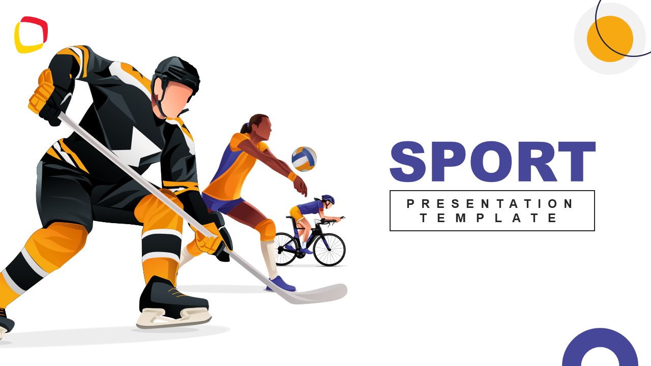 Sports PPT Template Cover Slide