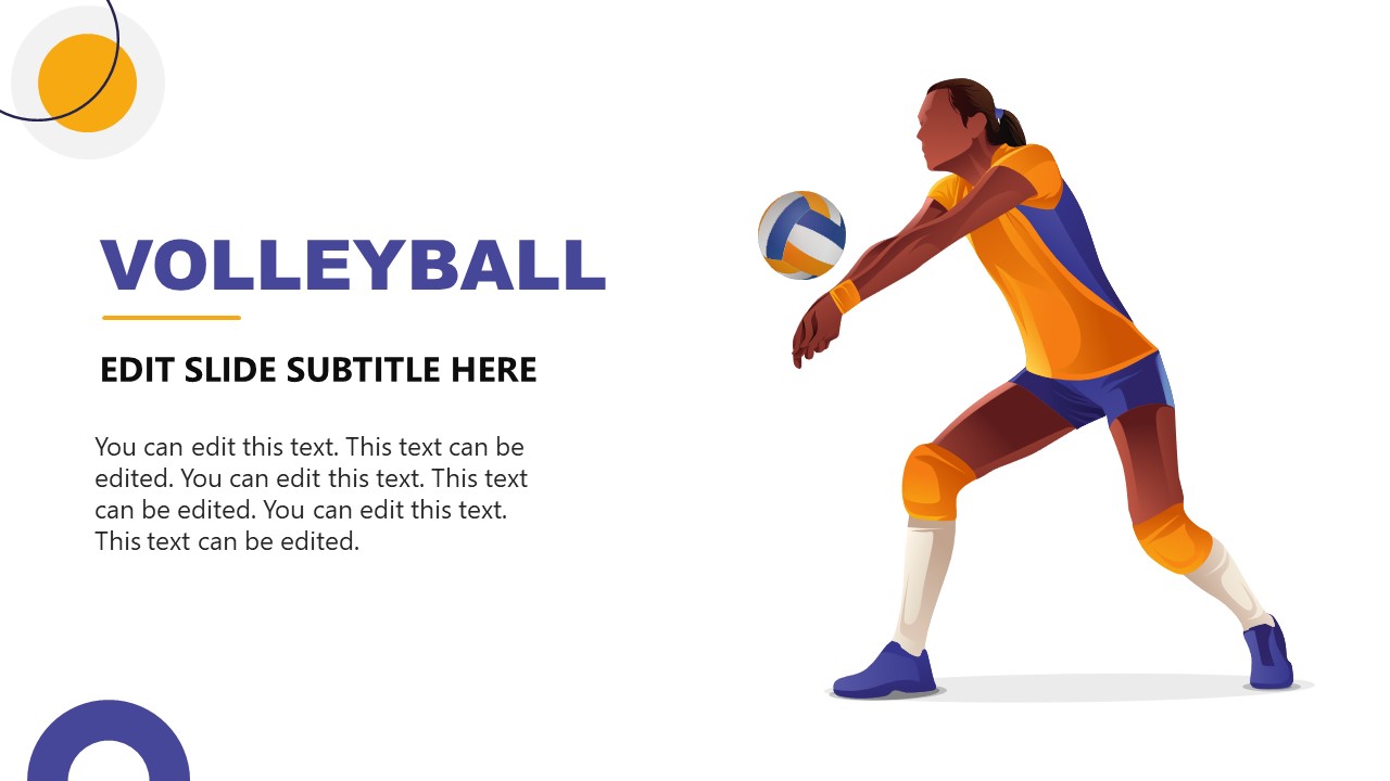 PPT Slide Template for Volleyball Sport
