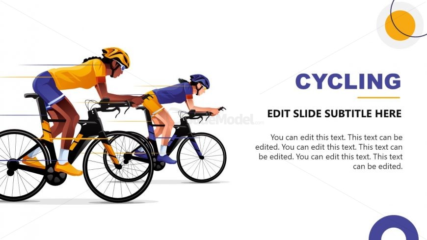 Cycling Slide with Human Illustration