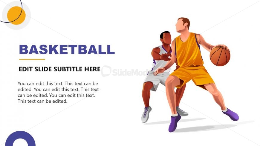 Basketball Slide Template for PowerPoint Presentation