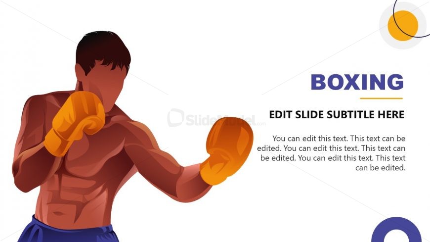 Boxing PPT Slide with Human Character