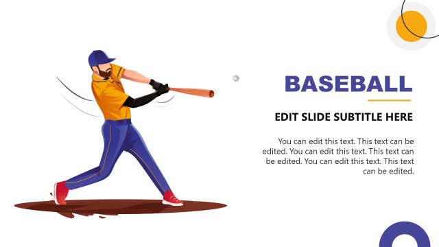Baseball Sport Editable Slide
