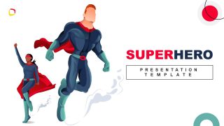 Cover Slide for Superhero PPT Template with Title Section