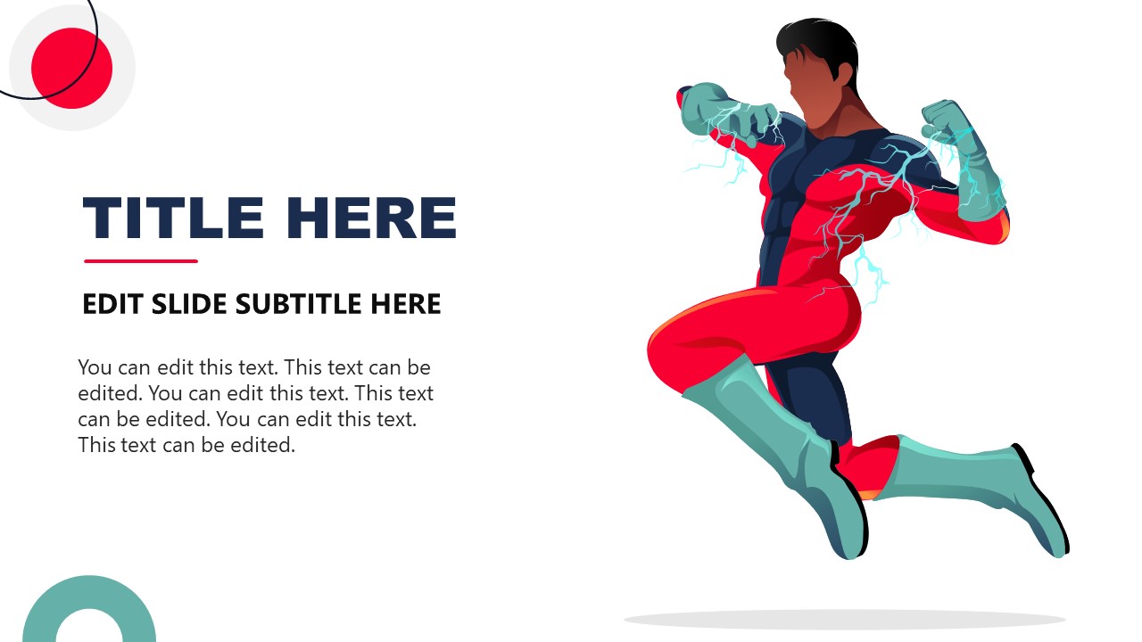 Editable Superhero Slide for PPT