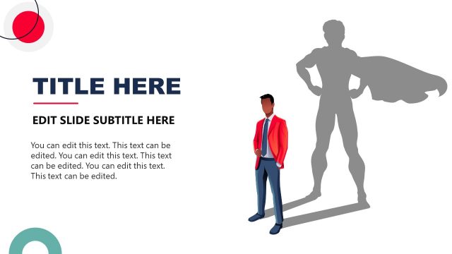 Employee as Superhero PPT Slide with Silhouette
