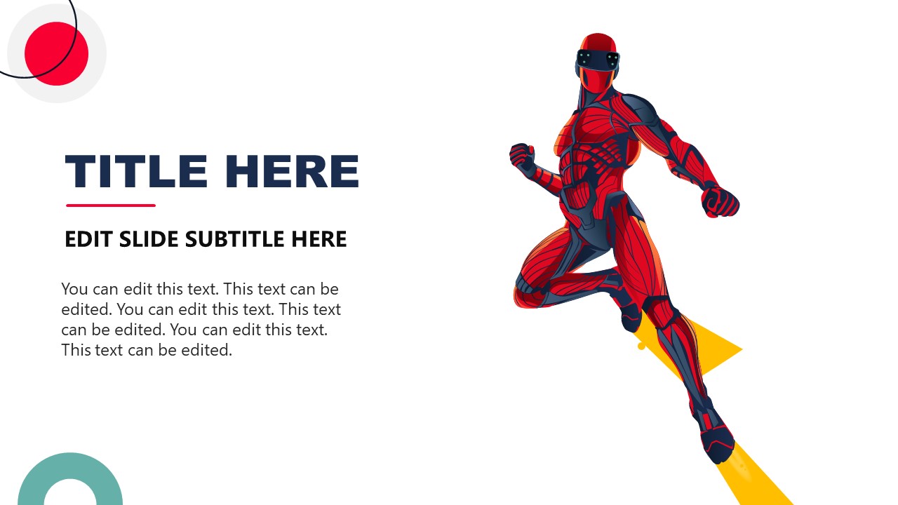 Editable Slide with Superhero Spider-Man