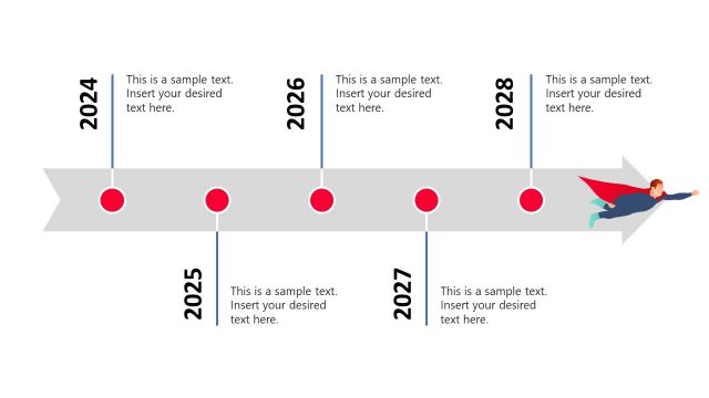 Superhero Timeline Design with Milestones