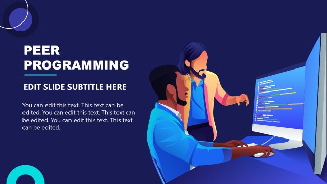 Peer Programming Slide with Illustration