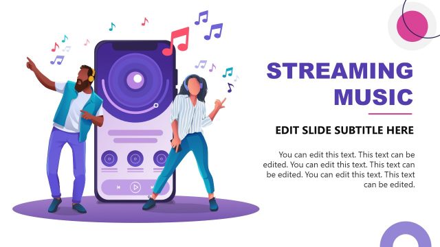 Streaming Music Slide Template for PowerPoint