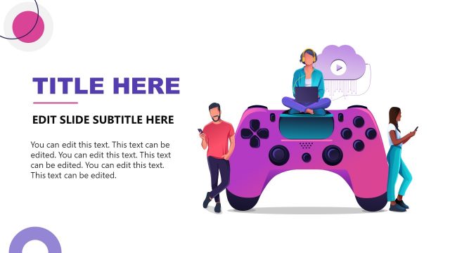 Streaming Slide Template with Human Illustration