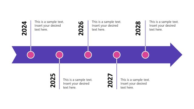 Horizontal Timeline Slide for Streaming PPT Template