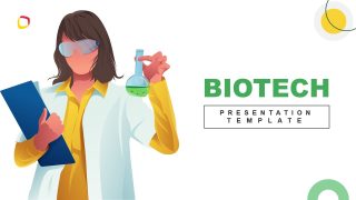 PPT BioTech Template with Infographic Elements