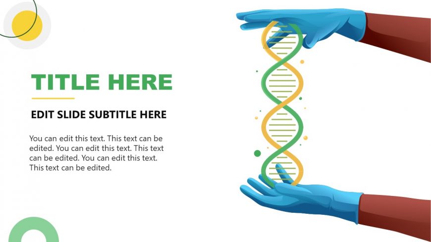 DNA in Scientist Hands PPT Slide