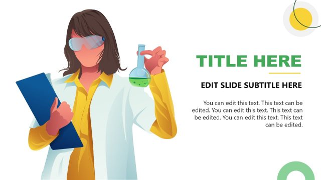 BioTech PPT Template – Scientist with Measuring Cylinder