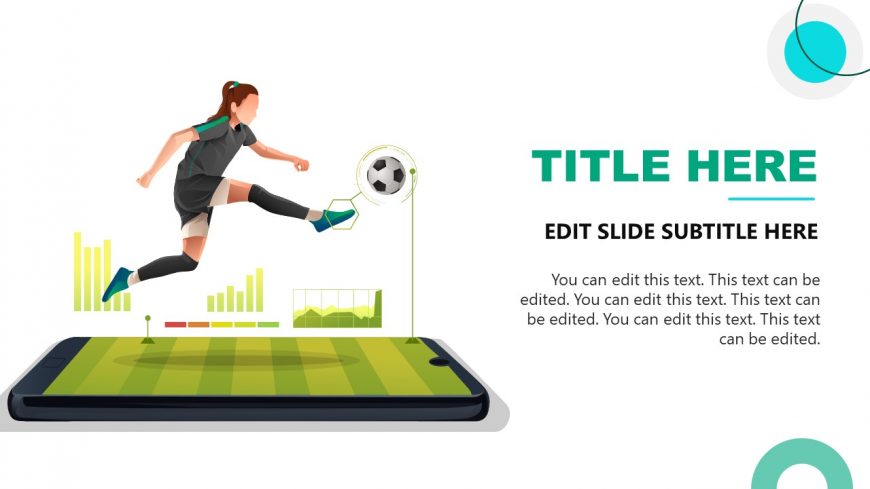 Editable Mobile Infographic Slide - Tech in Football Game