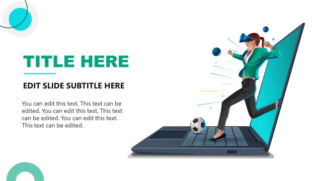Virtual Reality SportsTech Laptop Screen Illustration