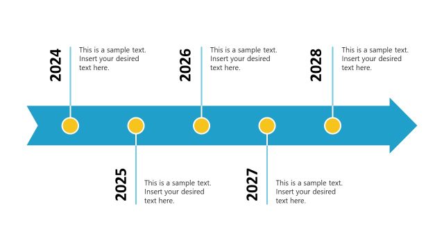 Horizontal Timeline Template for Event Management PPT