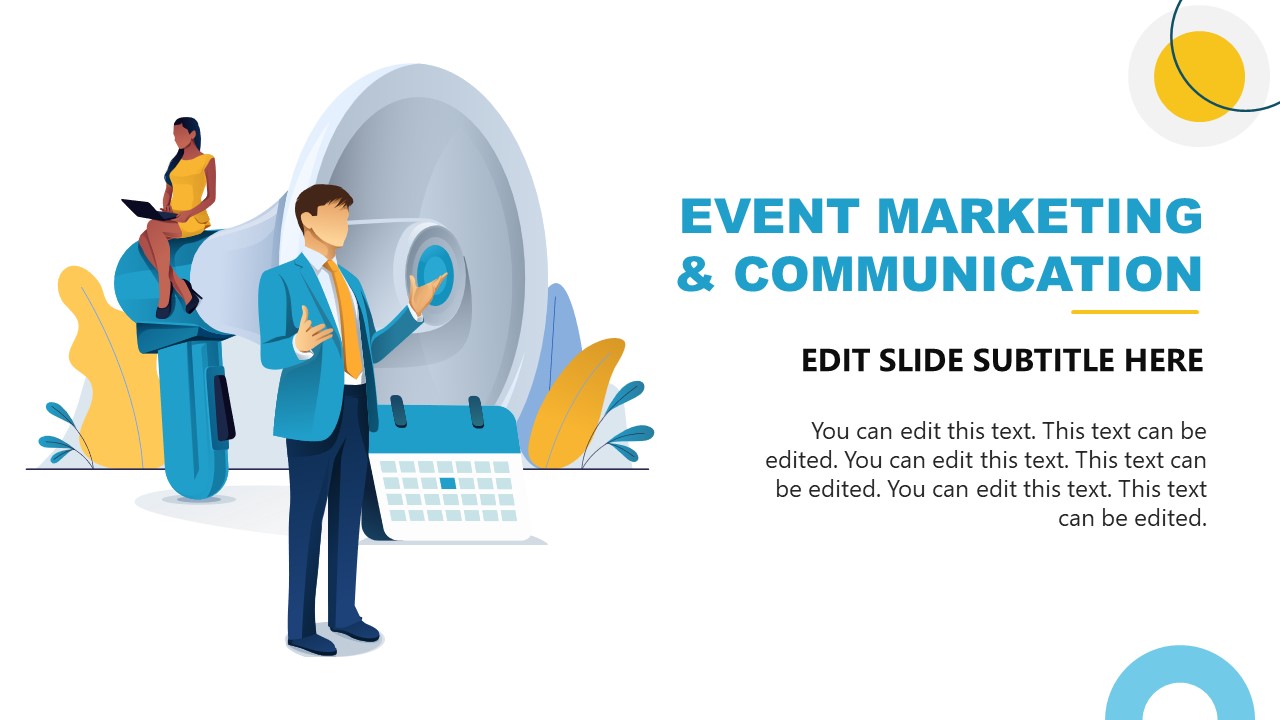 Customizable Event Marketing Slide with Illustration