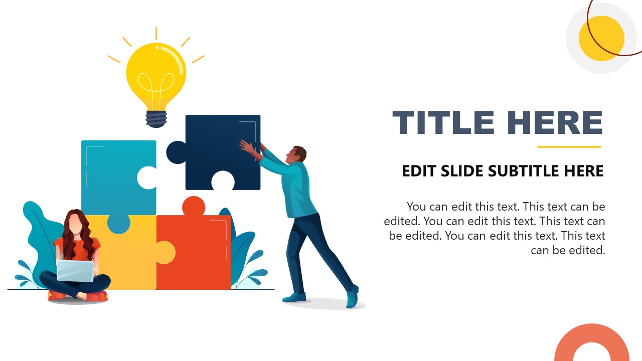 PowerPoint Slide with Puzzle Scene - Serious Games Template